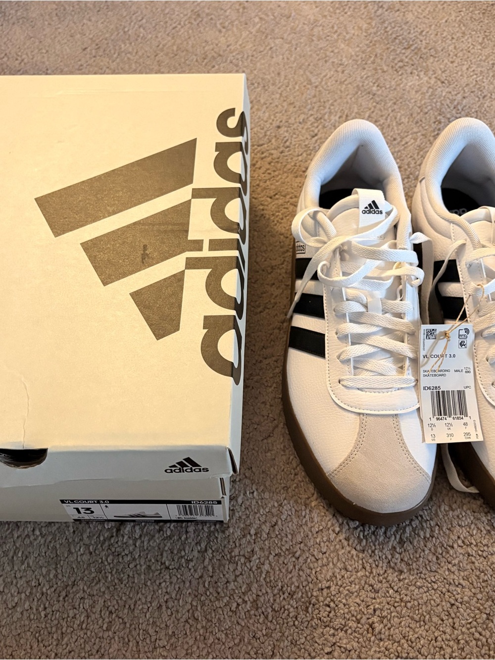 adidas Men’s White Black Athletic Shoes